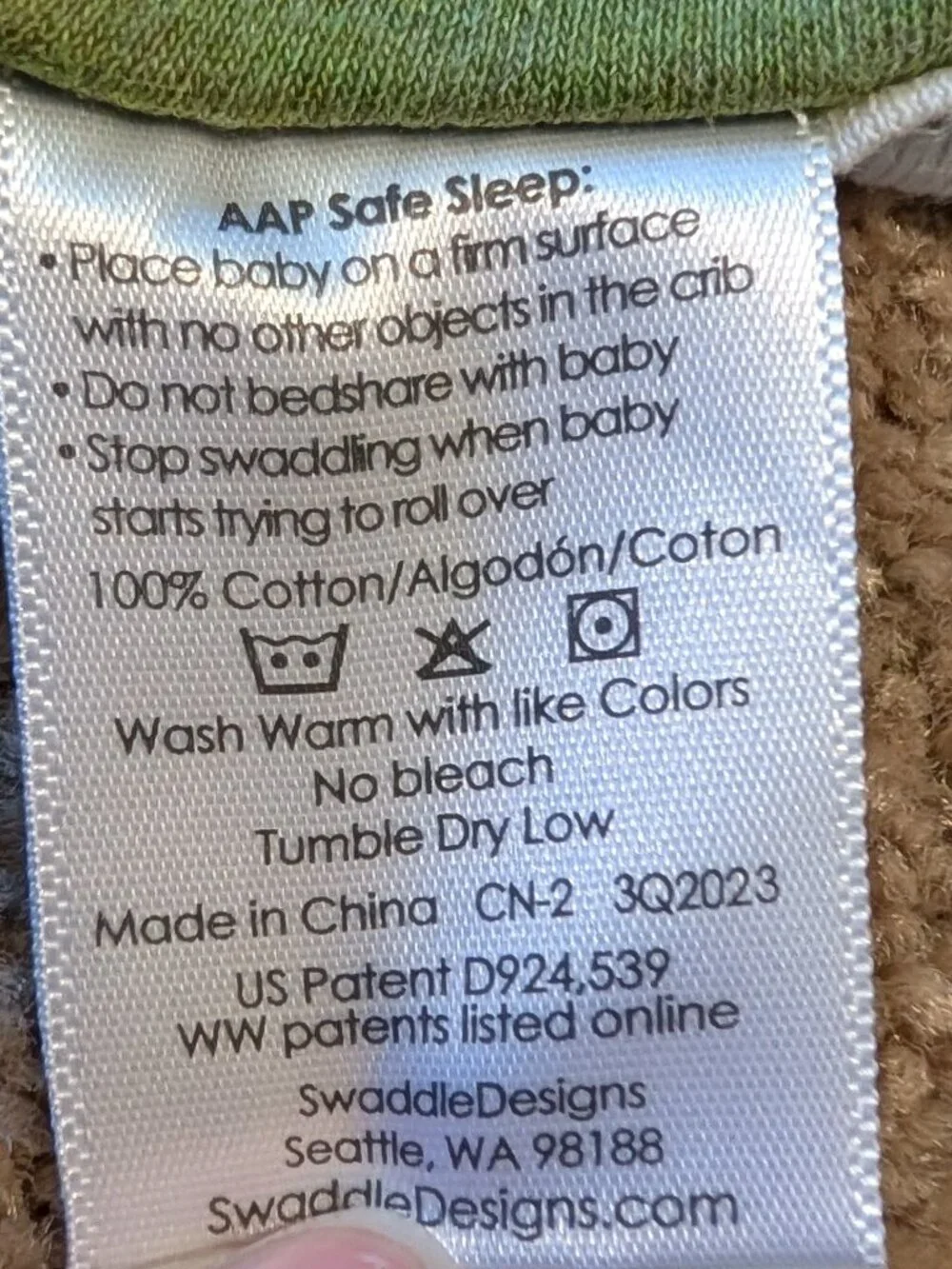 Swaddle Designs Omni Swaddle Sack green small 0-3 months